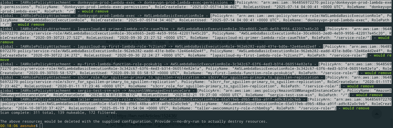 aws nuke plan